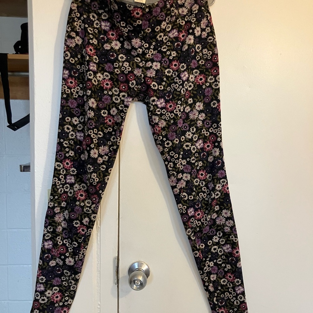 Purple Floral Pants